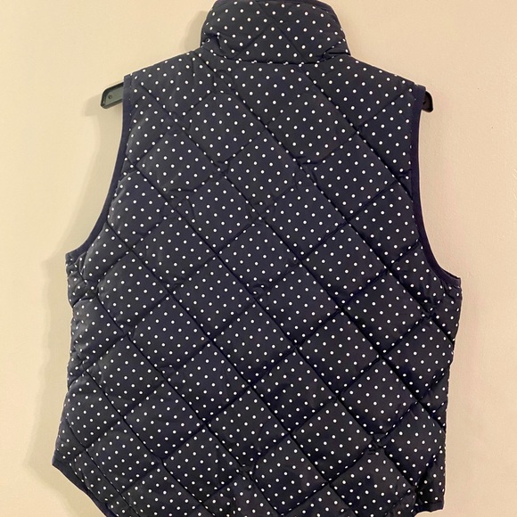 NWT J. Crew navy with white dot vest Large - Picture 5 of 6